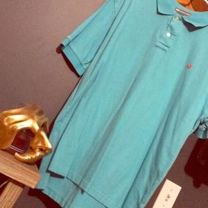 Southern Marsh Aqua Blue Cotton Polo Men’s L